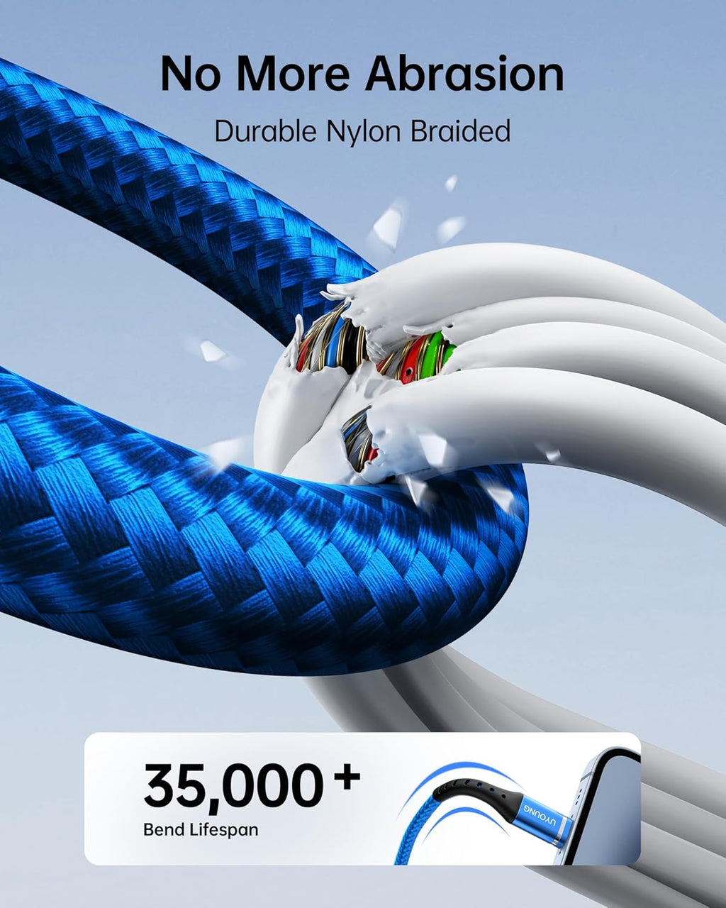 Cable de carga múltiple, paquete de 2 cables de carga 3 en 1 de 6 p...