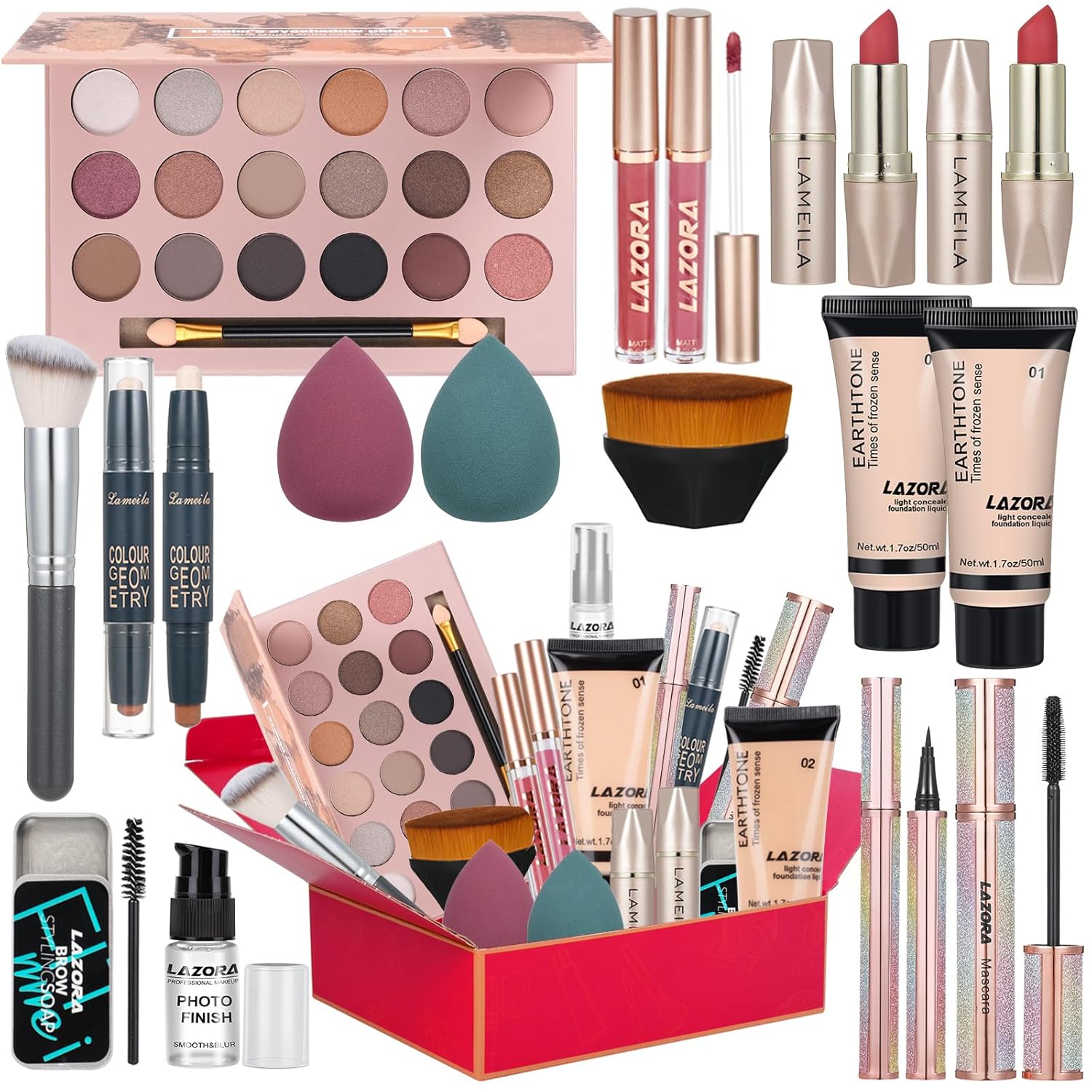 venshun Kit de maquillaje para mujeres, kit completo de maquillaje...
