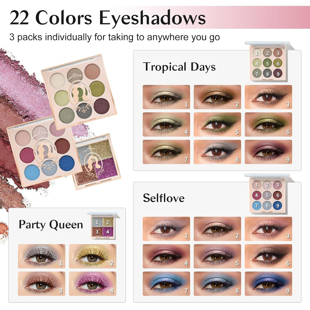 Color Nymph Kits de maquillaje para niñas adolescentes, juego de ma...