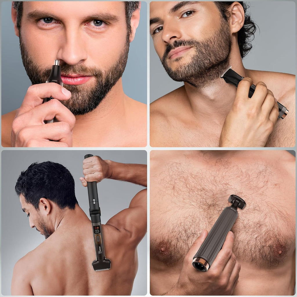 Hatteker Kit de afeitadora eléctrica mejorada para hombre, afeitado...