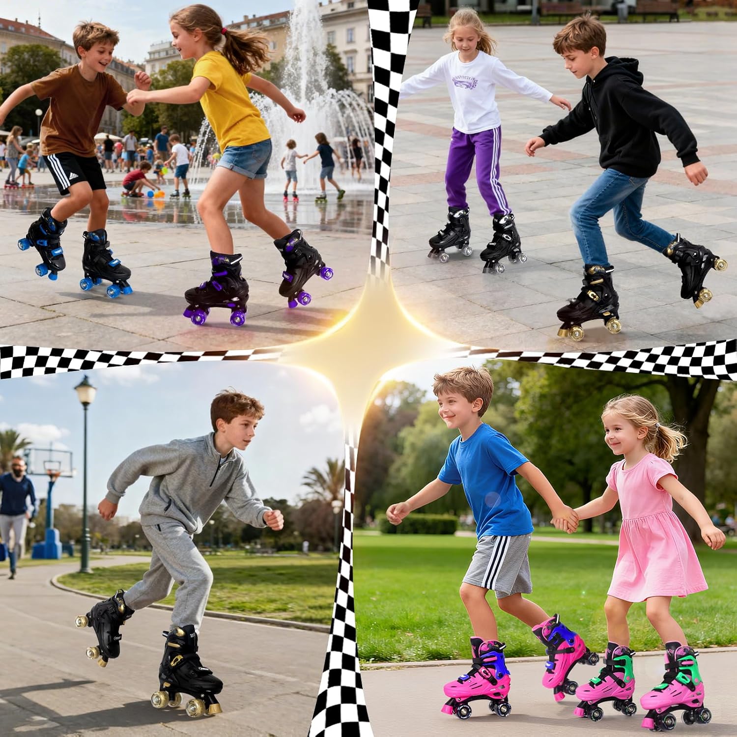 Nattork - Patines ajustables para niños, chicos y chicas adolescent...