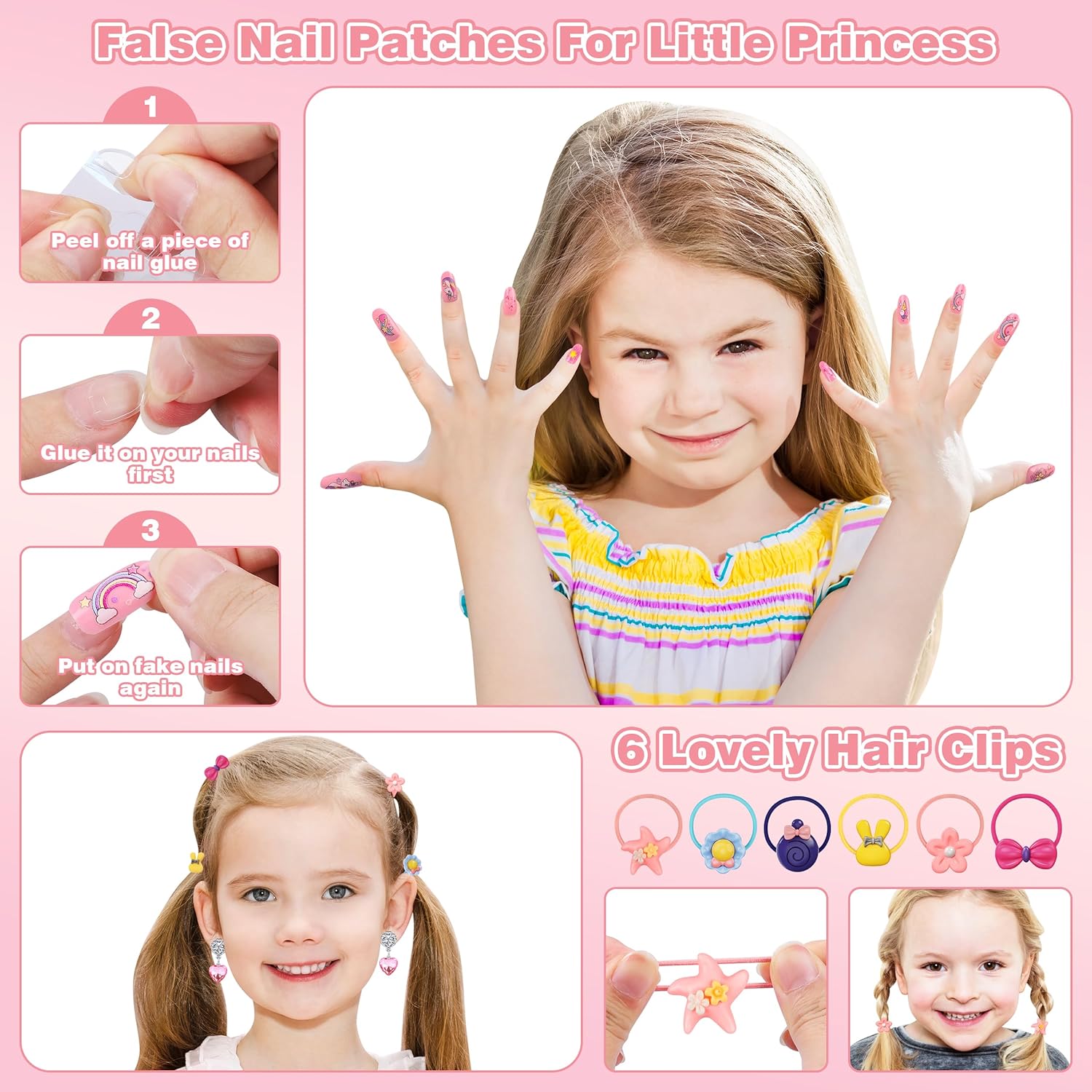 Juego de 99 piezas de maquillaje para niñas, juguetes de princesa,...