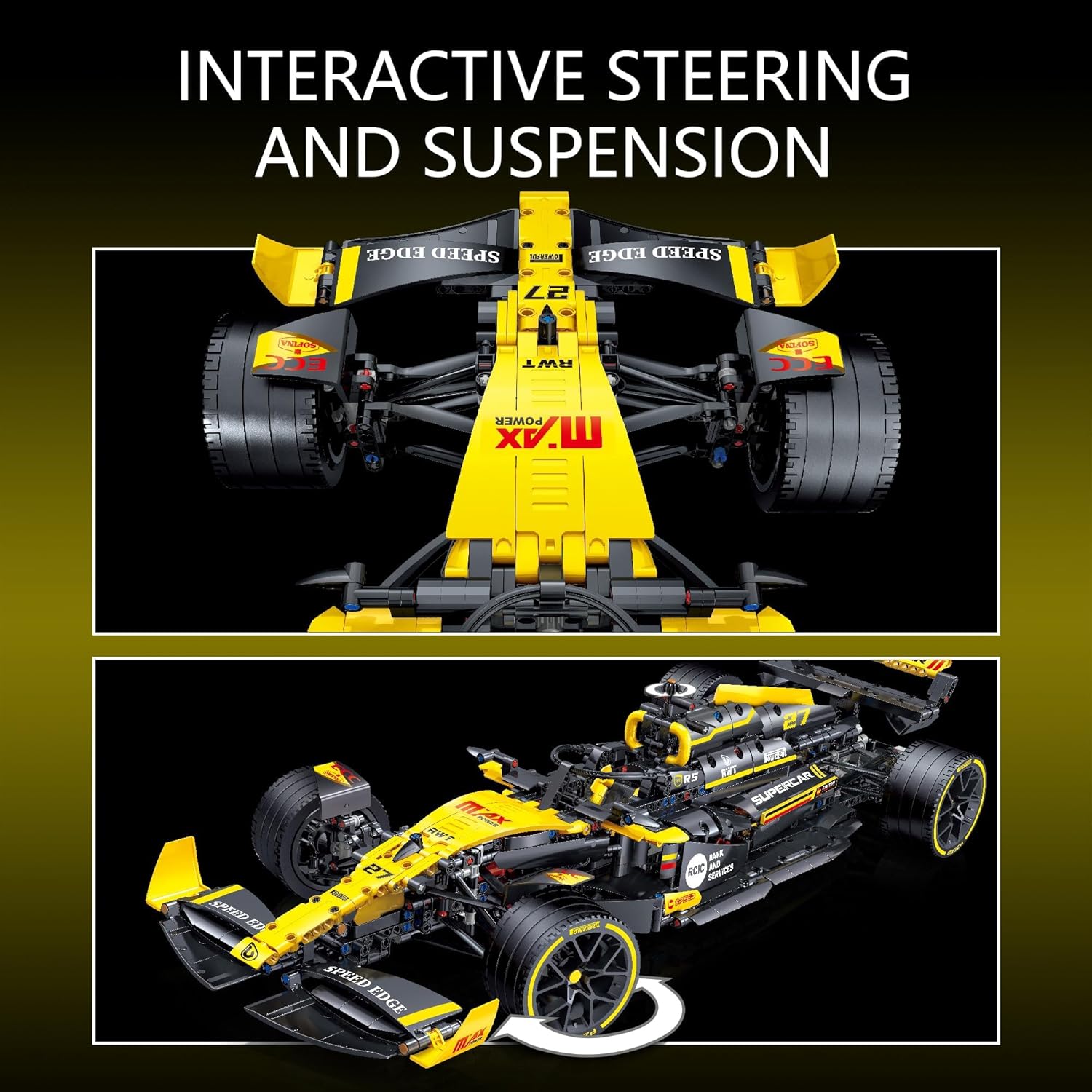 JSINMA Technic F1 RS20 - Kit de construcción de autos de carreras,...