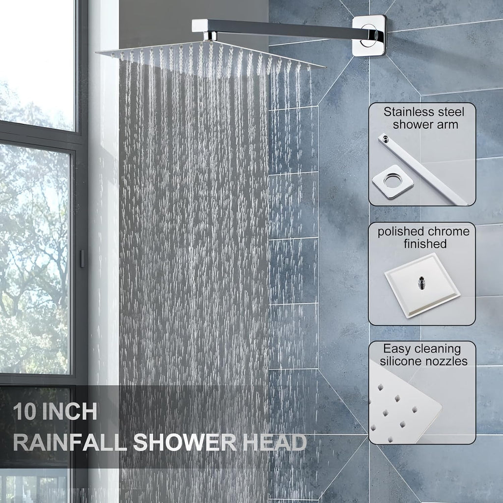 SaniteModar juego de llave de ducha con cabezal de ducha de lluvia...