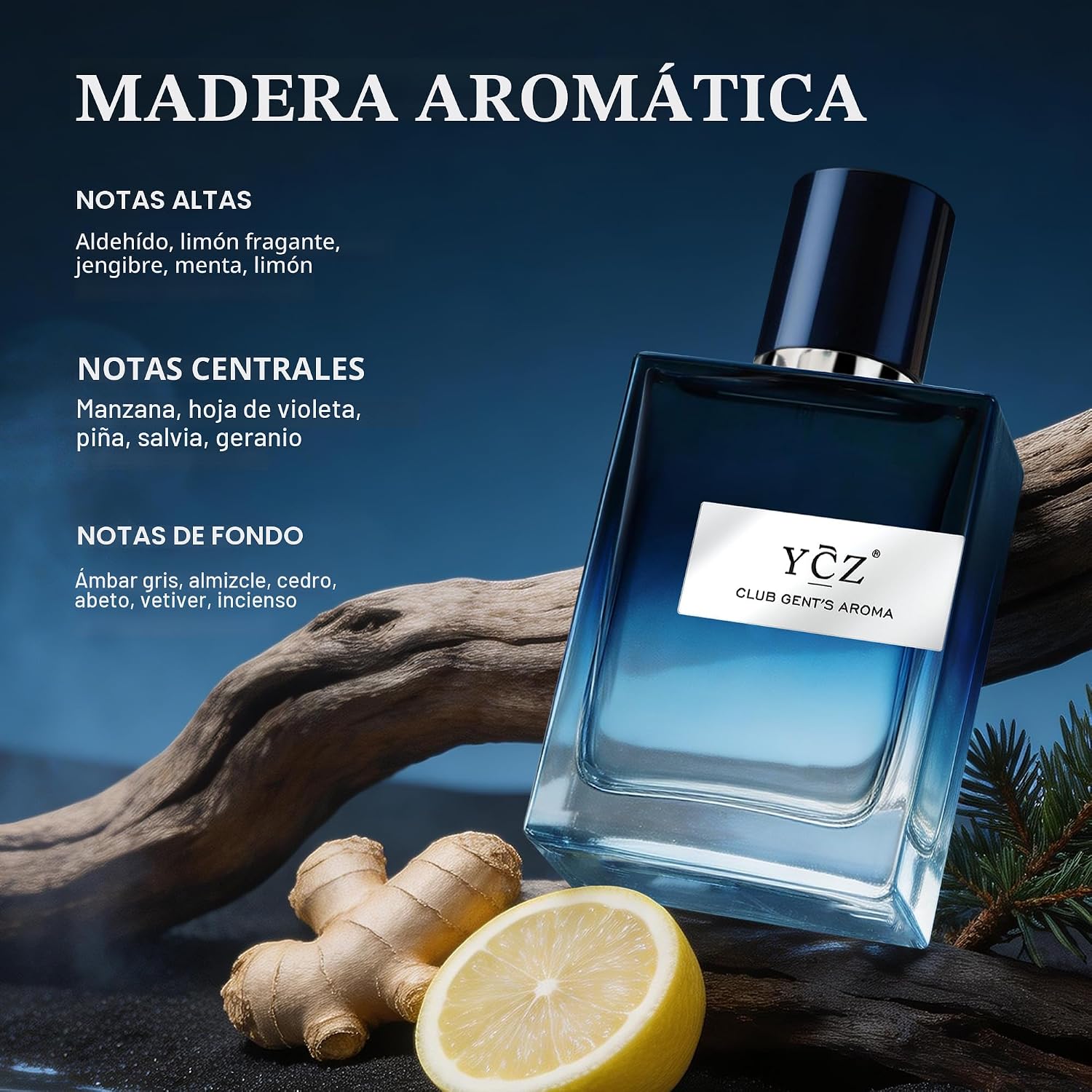 Ycz Club Gentleman's Aroma Eau de Parfum para hombre, 1.7 fl oz...