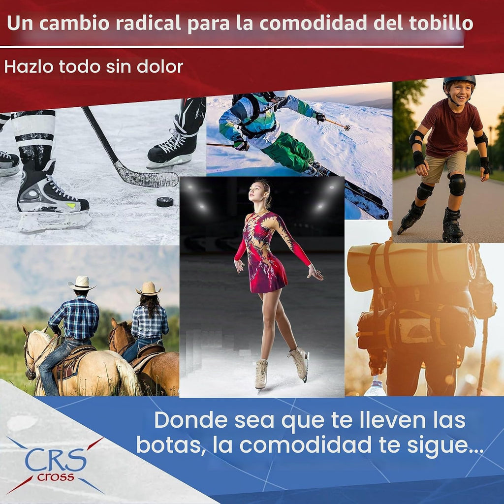 CRS Cross Mangas de gel para tobillo. Un par de calcetines acolchad...