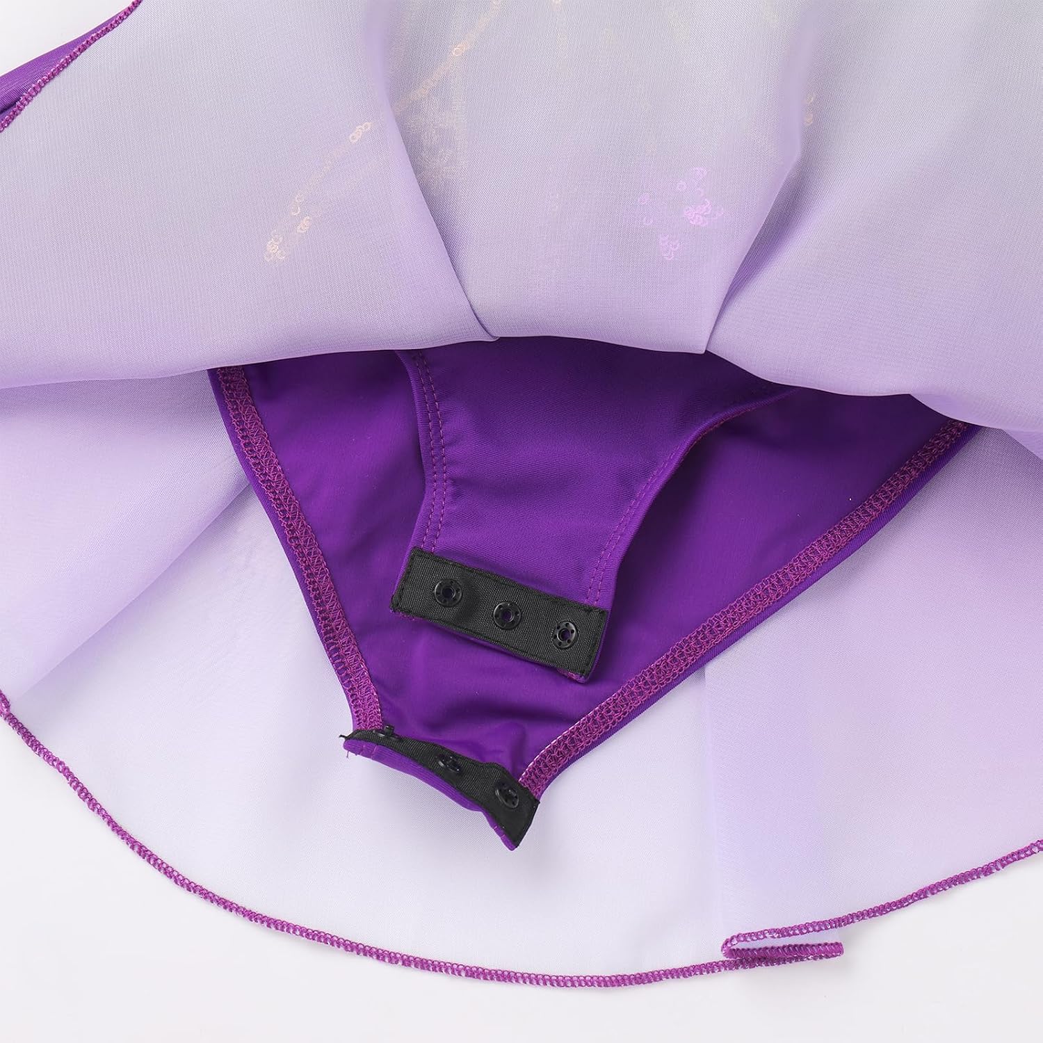 Vestido de patinaje artístico sobre hielo para niñas, lentejuelas b...