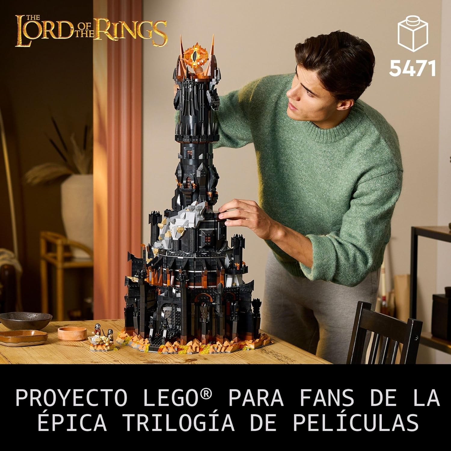 LEGO Icons El señor de los anillos Barad-dûr - Juego de construcció...