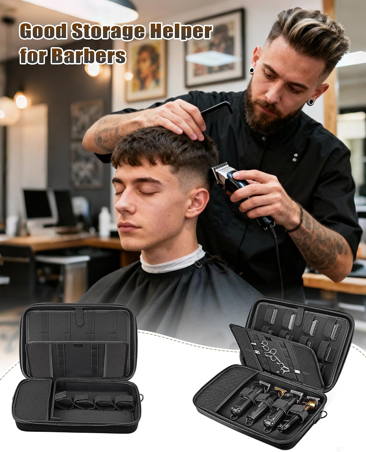 KiddoCraze - Bolsas de barbero para cortapelos y suministros, organ...