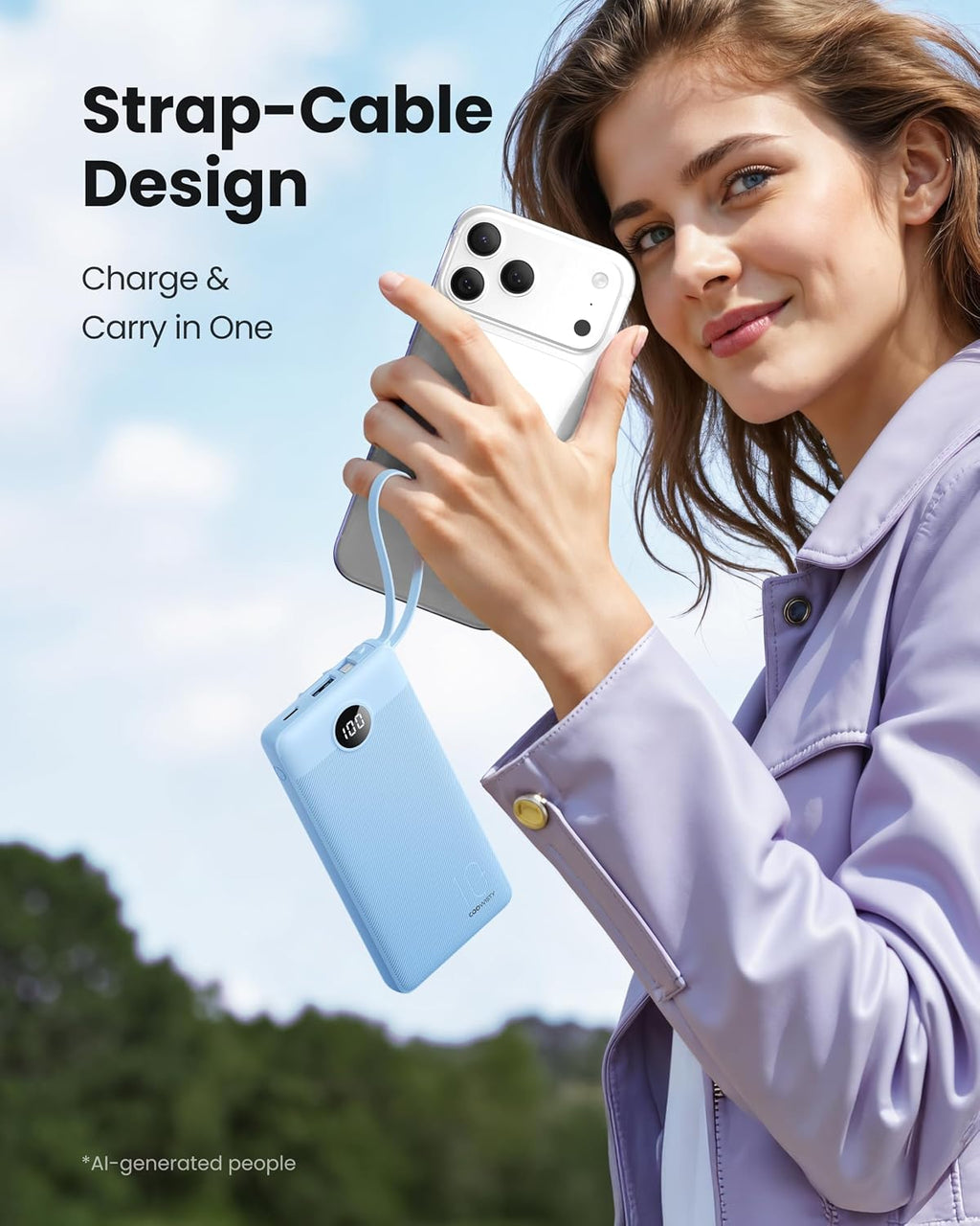 Coowisty - Cargador portátil de 10000 mAh, banco de energía delgado...