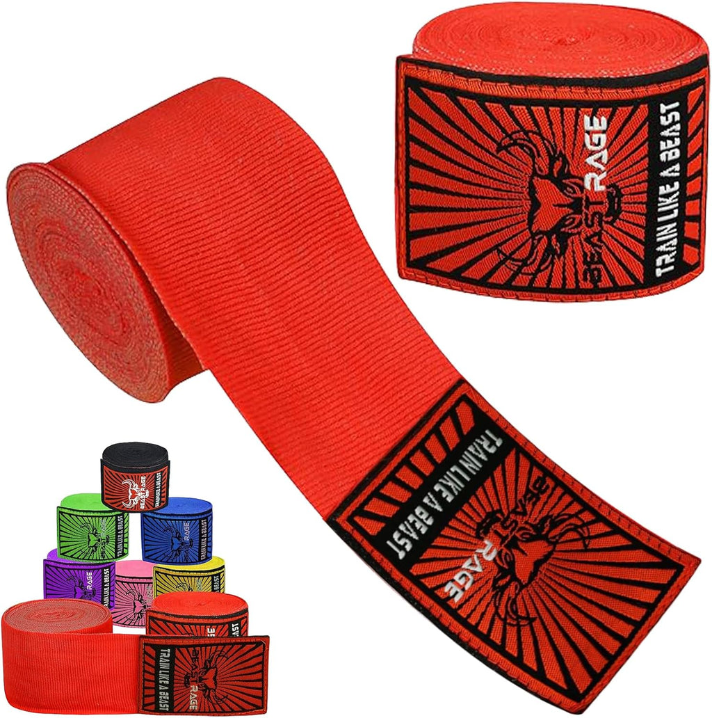 BEAST RAGE Vendas para manos de boxeo para MMA Kickboxing, muñequer...