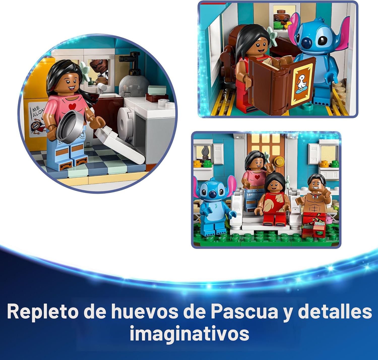 LEGO Disney Lilo y Stitch Casa de Playa - Set de Construcción para...