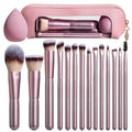 BS-MALL Juego de 14 brochas de maquillaje con 1 esponja de maquilla...