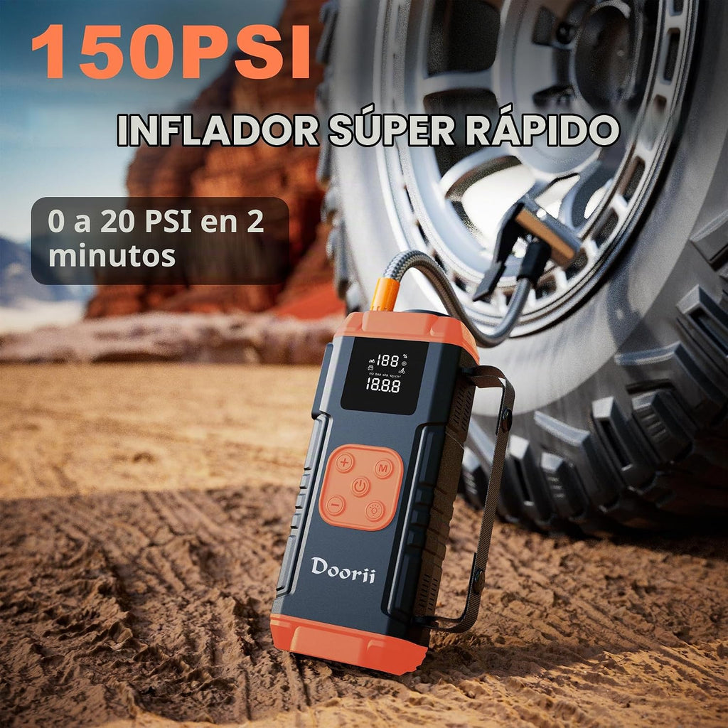 Arrancador de salto de 8000 A con compresor de aire, batería de coc...