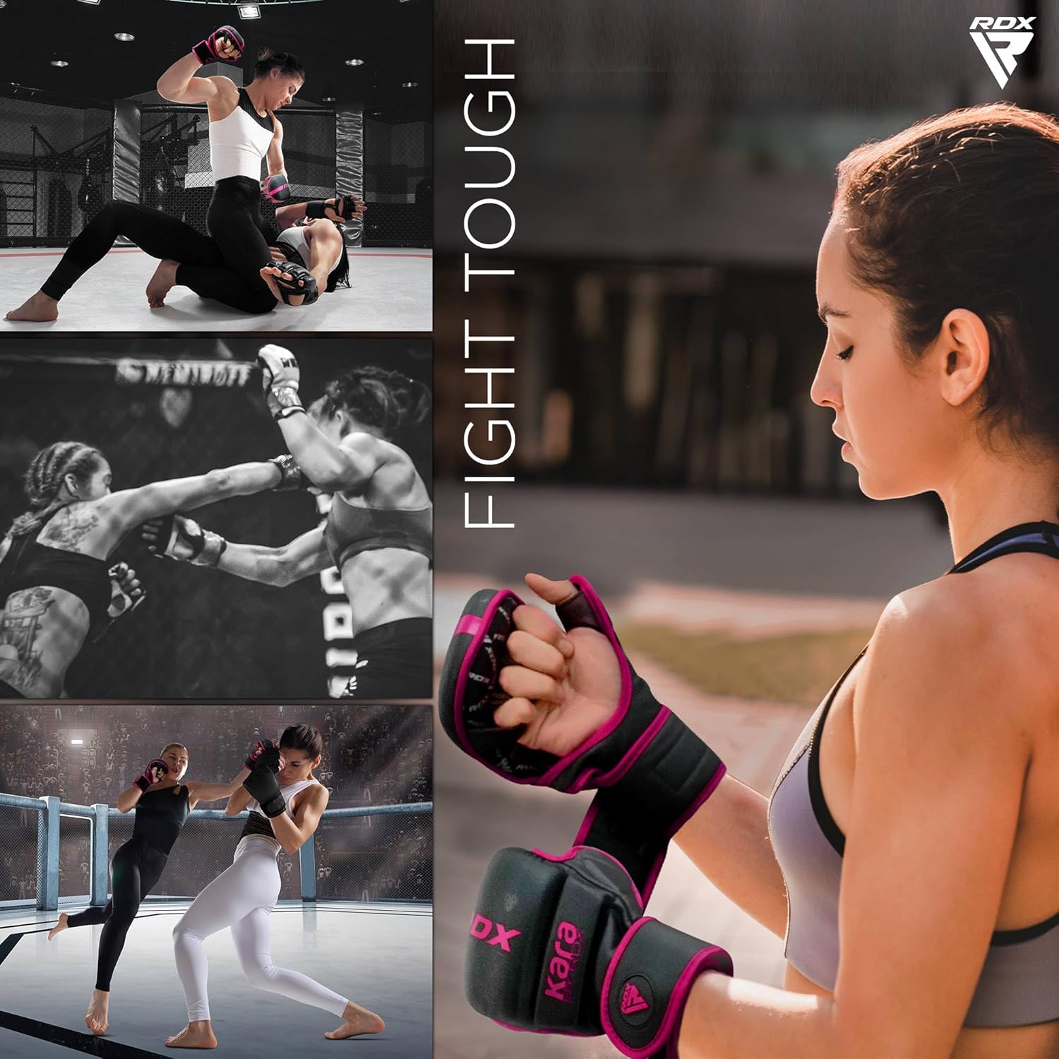 Guantes RDX MMA para artes marciales, boxeo, entrenamiento de comba...