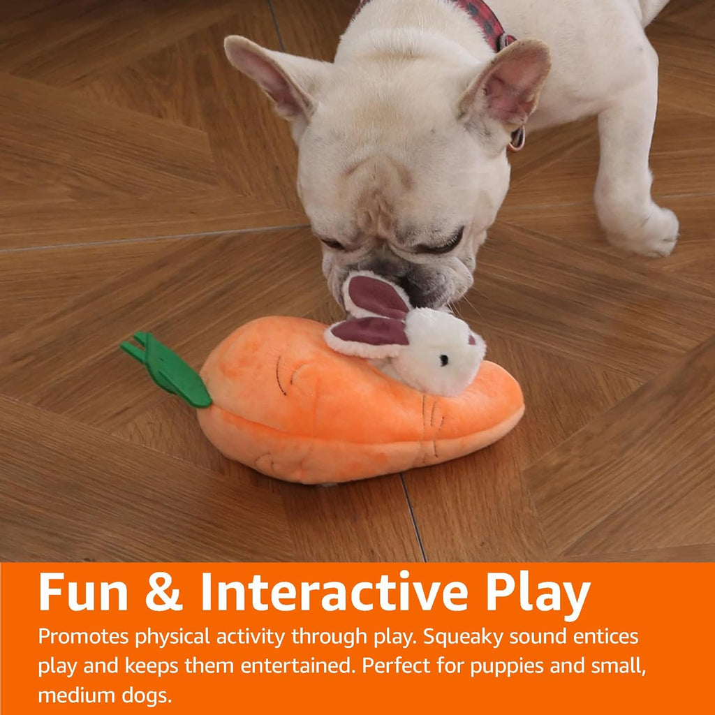 Amazon Basics Juguete chirriante de peluche interactivo para perros...