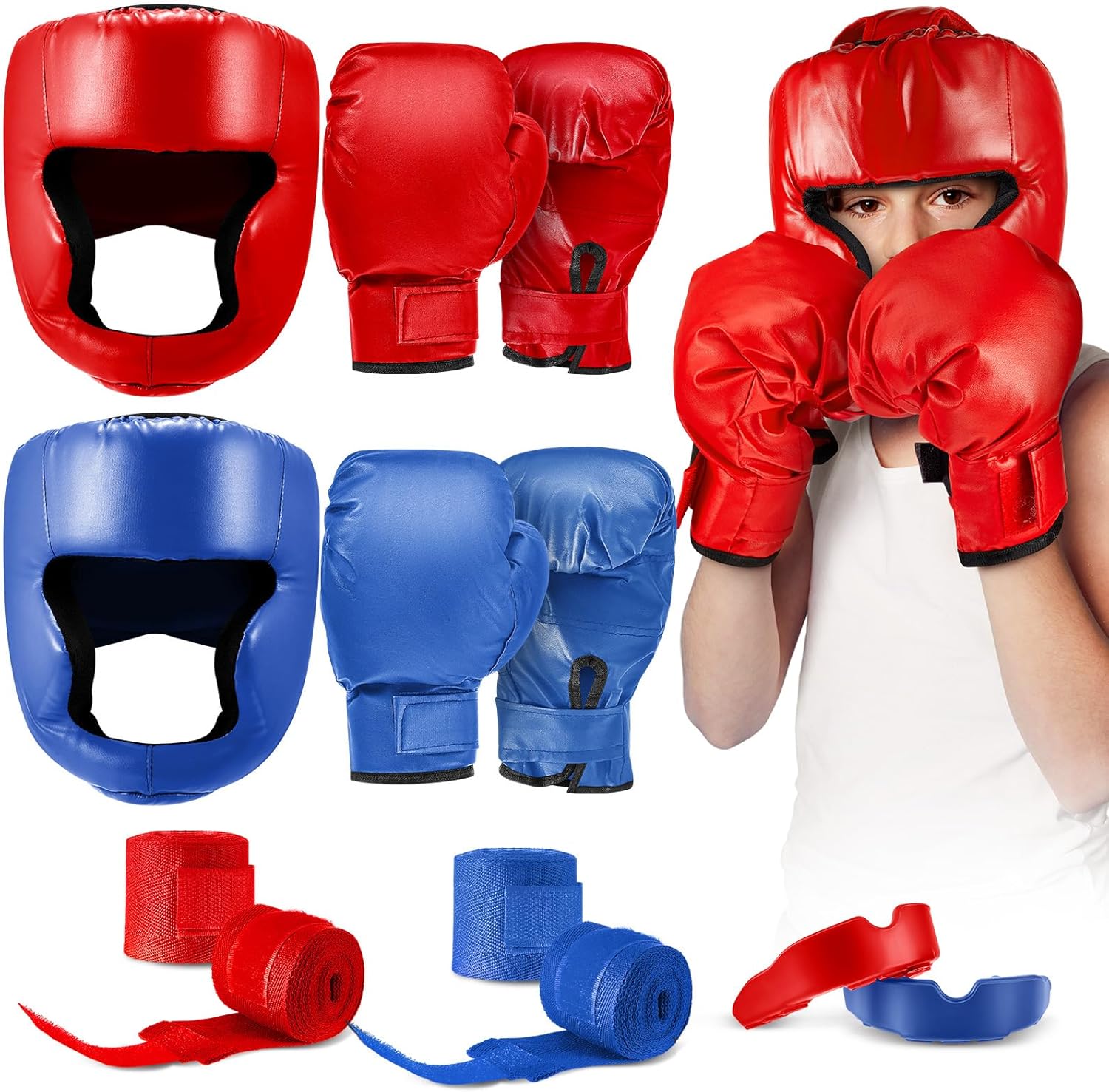 Kanayu Juego de 12 piezas de equipo de boxeo para niños principiant...