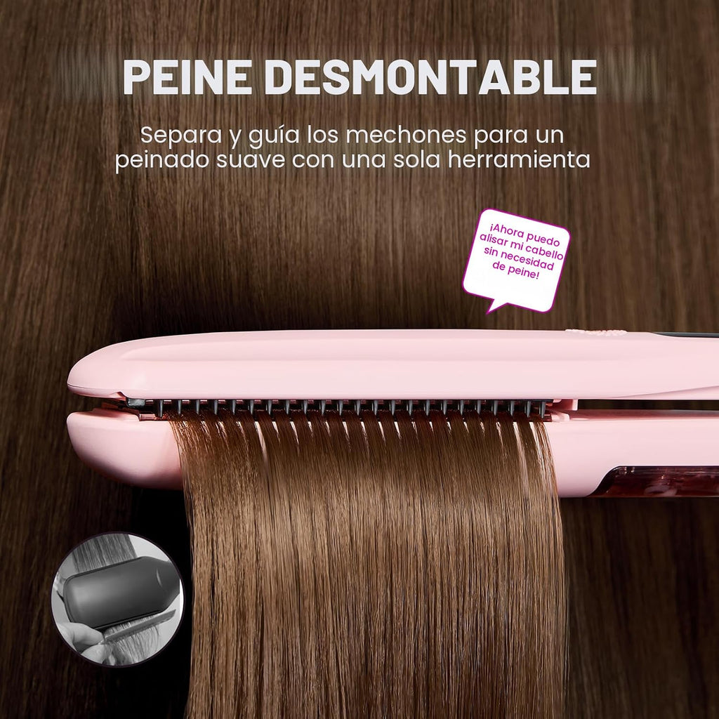 Wavytalk Plancha de pelo a vapor, sesión de vapor, reduce el daño,...