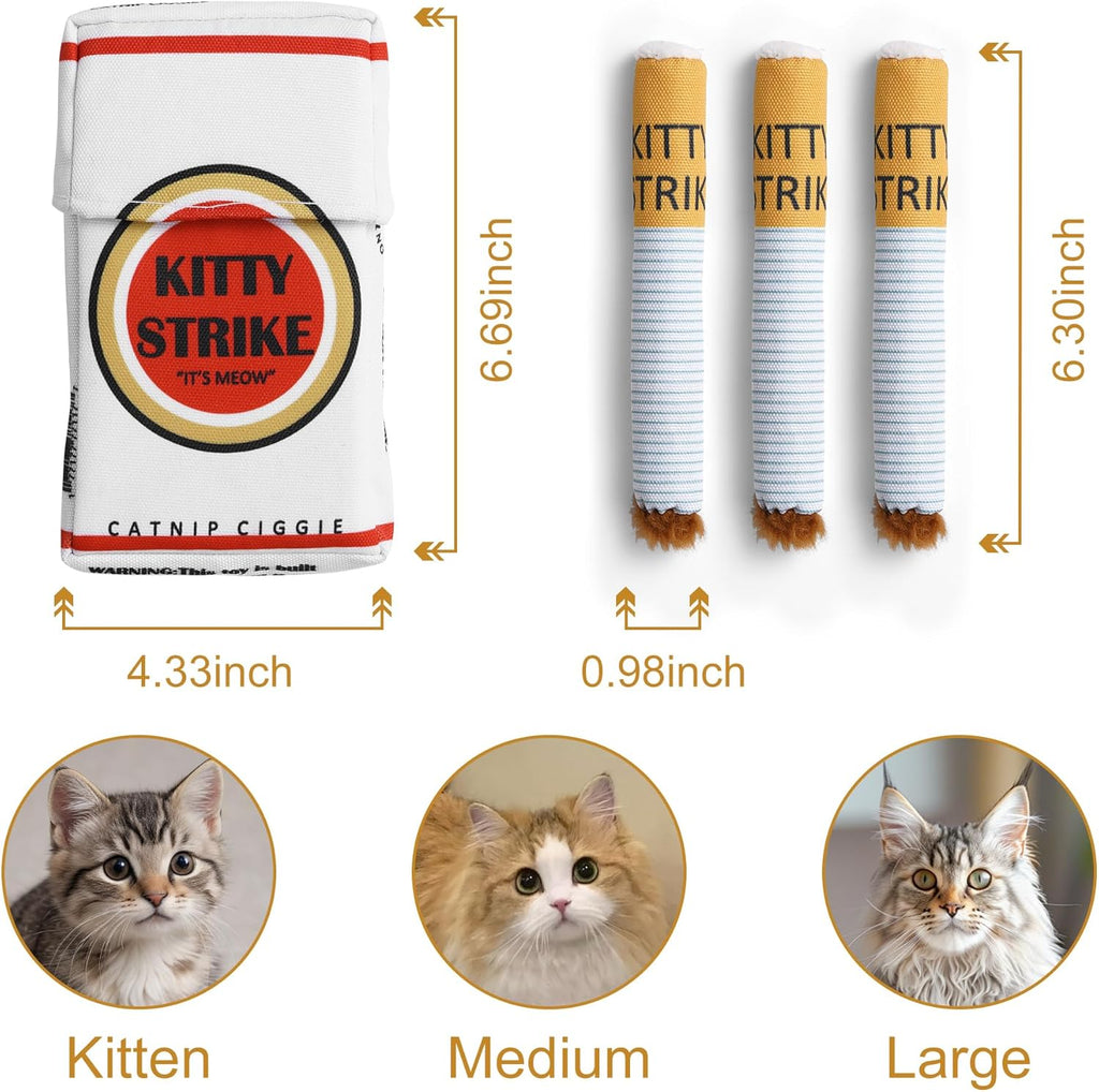 Nocciola Paquete de 3 Juguetes de Hierba Gatera para Gatos, Diverti...