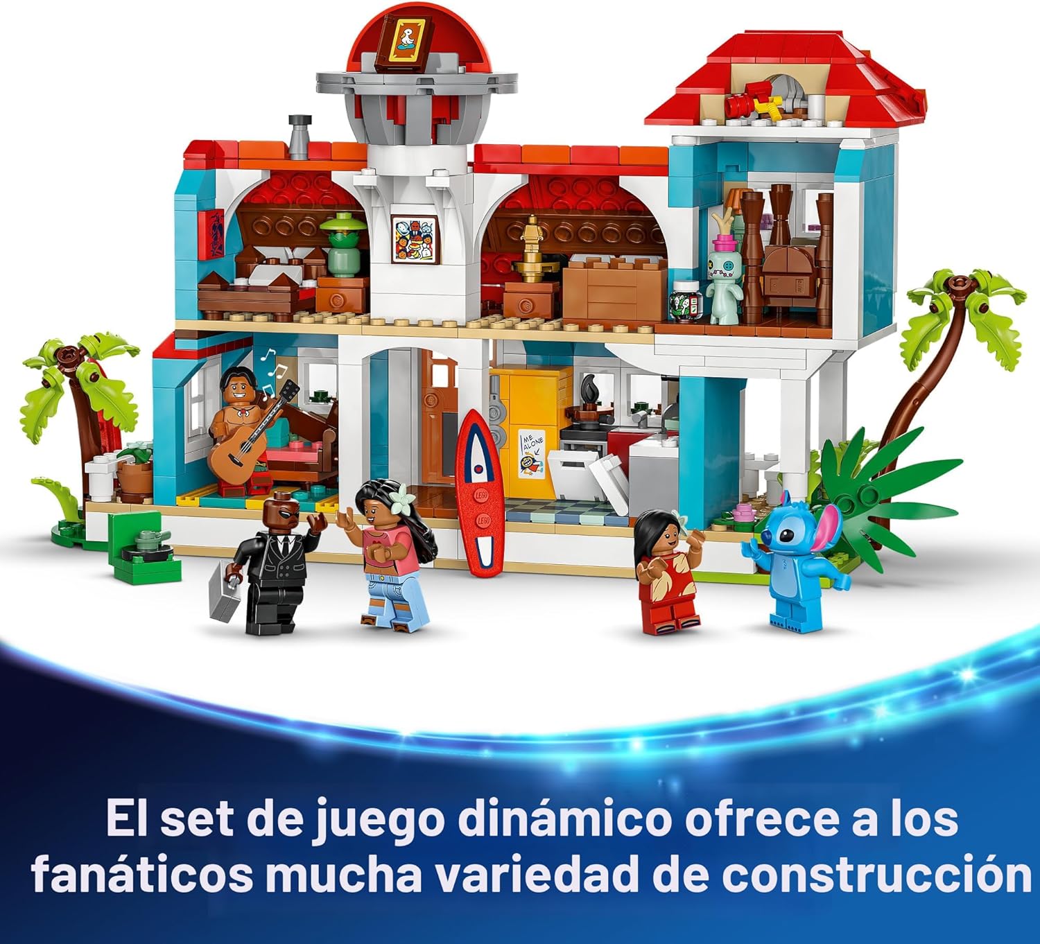 LEGO Disney Lilo y Stitch Casa de Playa - Set de Construcción para...