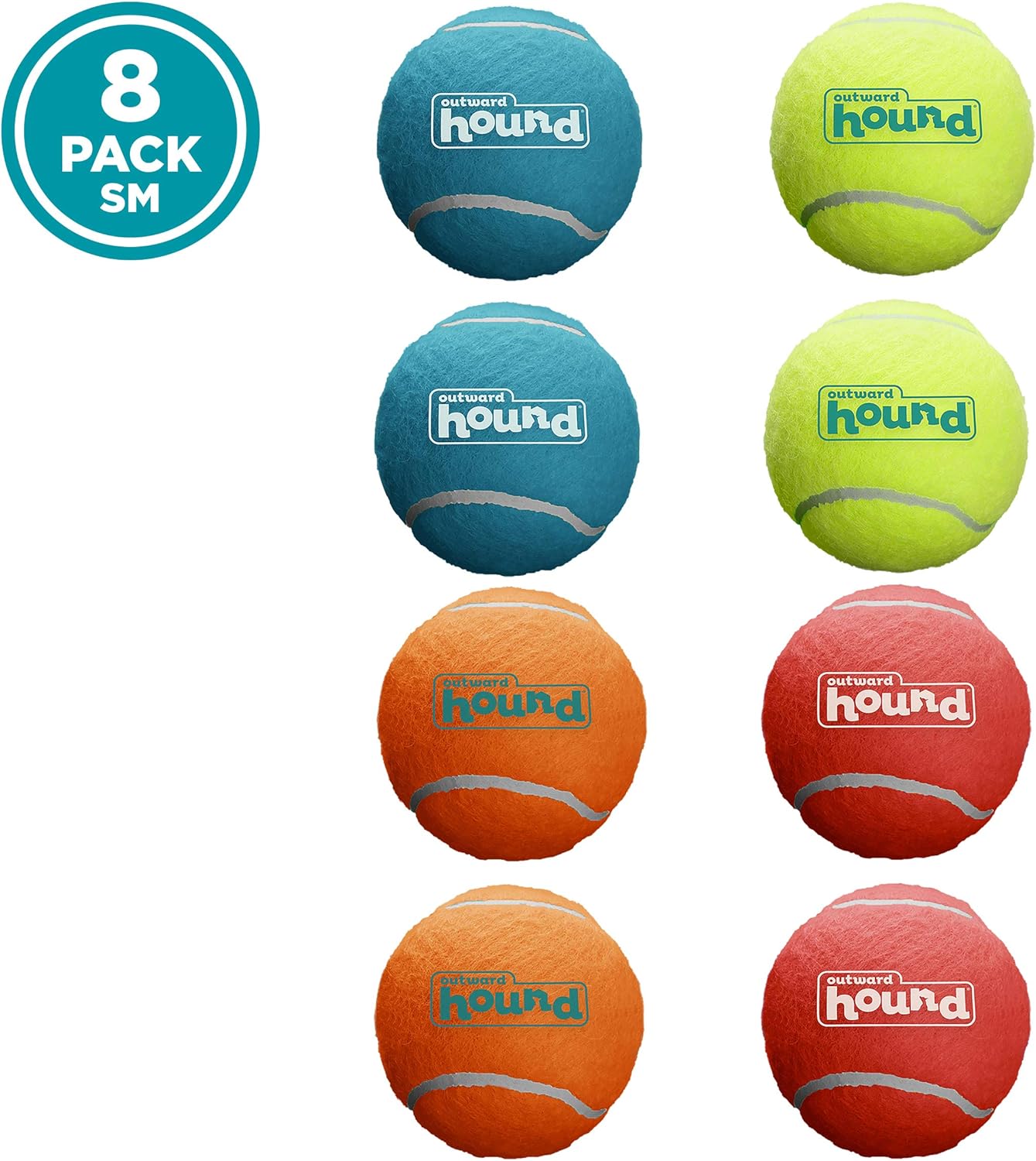 Outward Hound Squeaker Ballz - Pelotas de tenis chirriantes para pe...