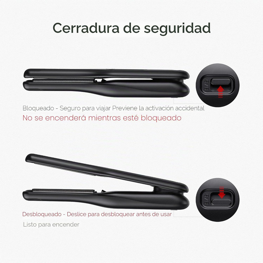 TYMO Mini plancha plana inalámbrica, mini plancha rizadora de pelo...