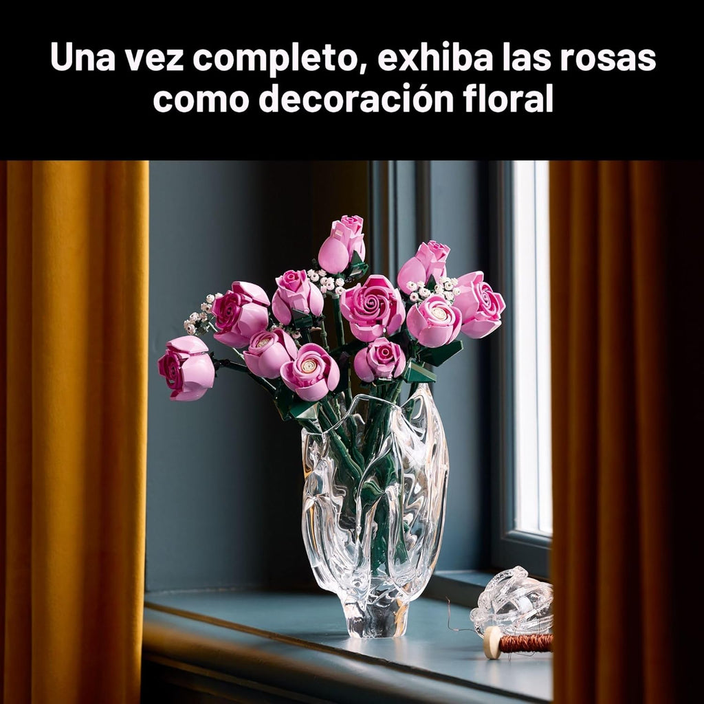 LEGO Botanicals 10374 - Ramo de rosas artificiales, bloques de cons...