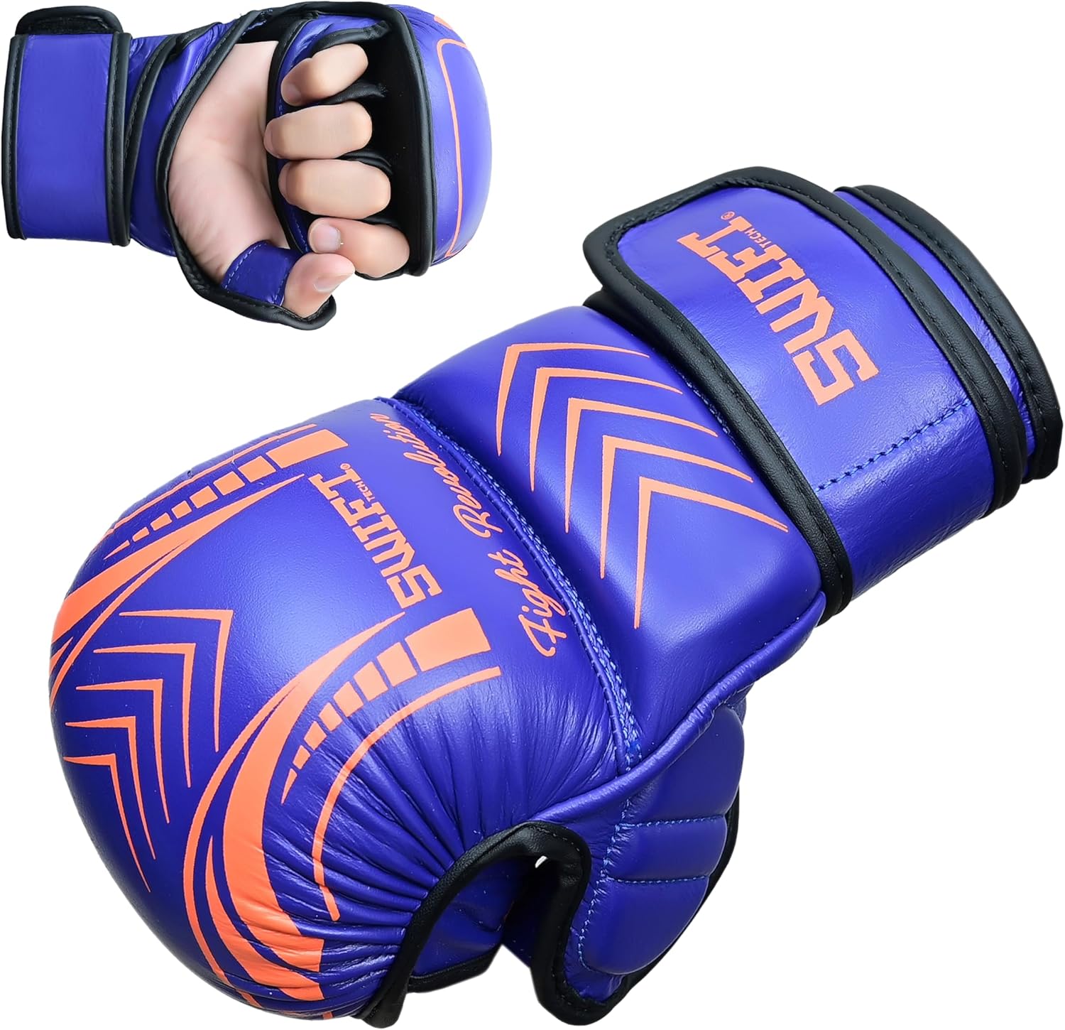 SWIFT TECH Guantes Fight Revolution de piel de vaca de alta calidad...