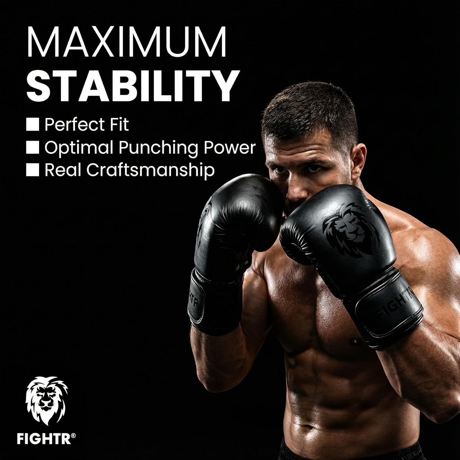 Guantes de boxeo FIGHTR® - Máxima protección y estabilidad | Guante...