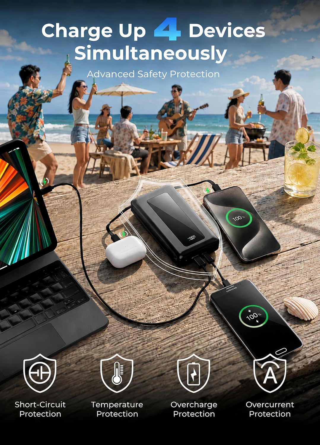 Cargador portátil de 50000 mAh, esencial de viaje de gran capacidad...