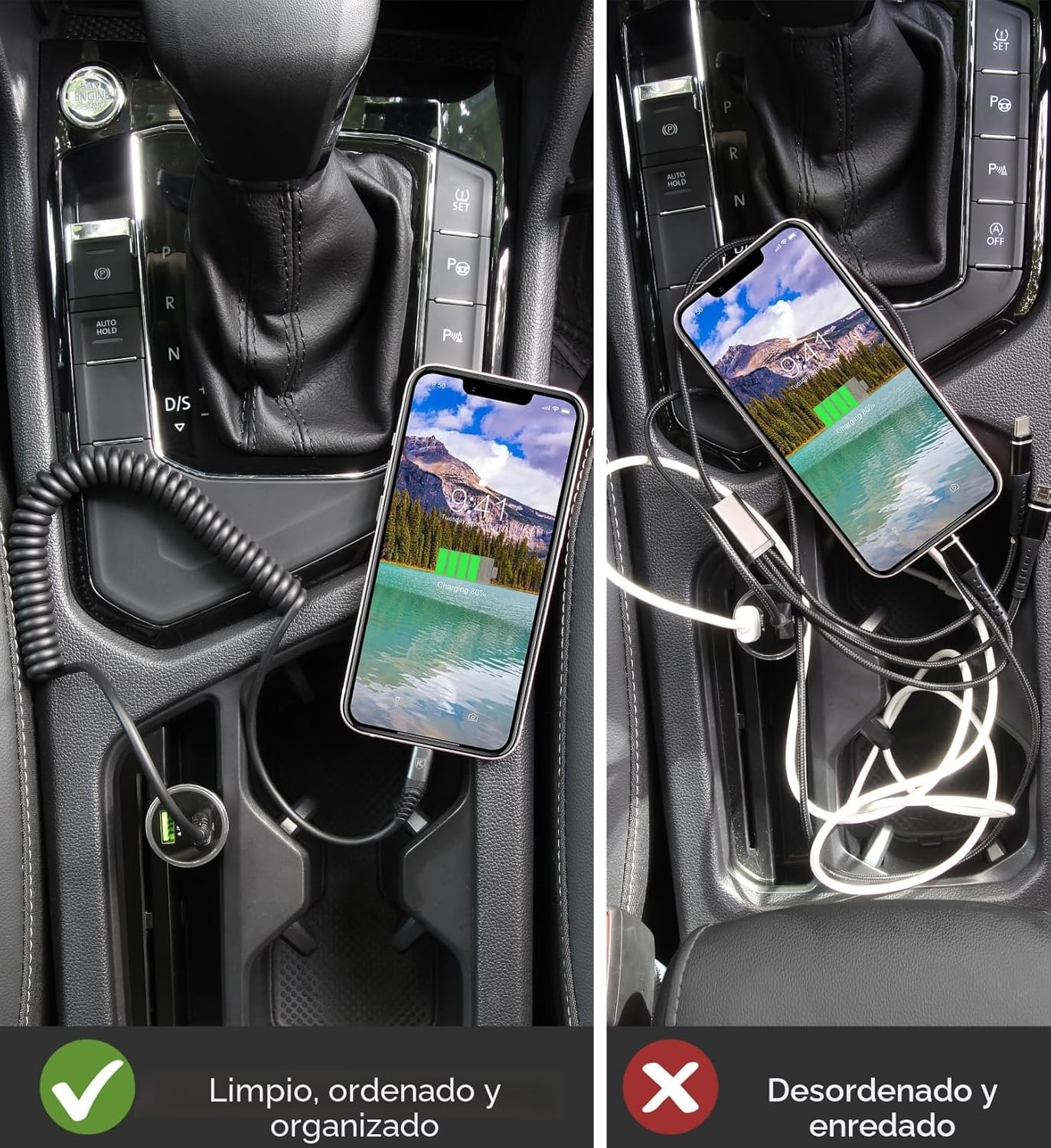 Cable Lightning en espiral, cable de carga para iPhone de 3 pies pa...