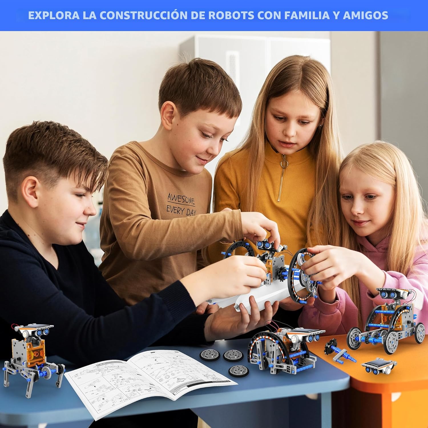 Bottleboom STEM 13-en-1 Juguetes de Robots de Energía Solar para Ed...