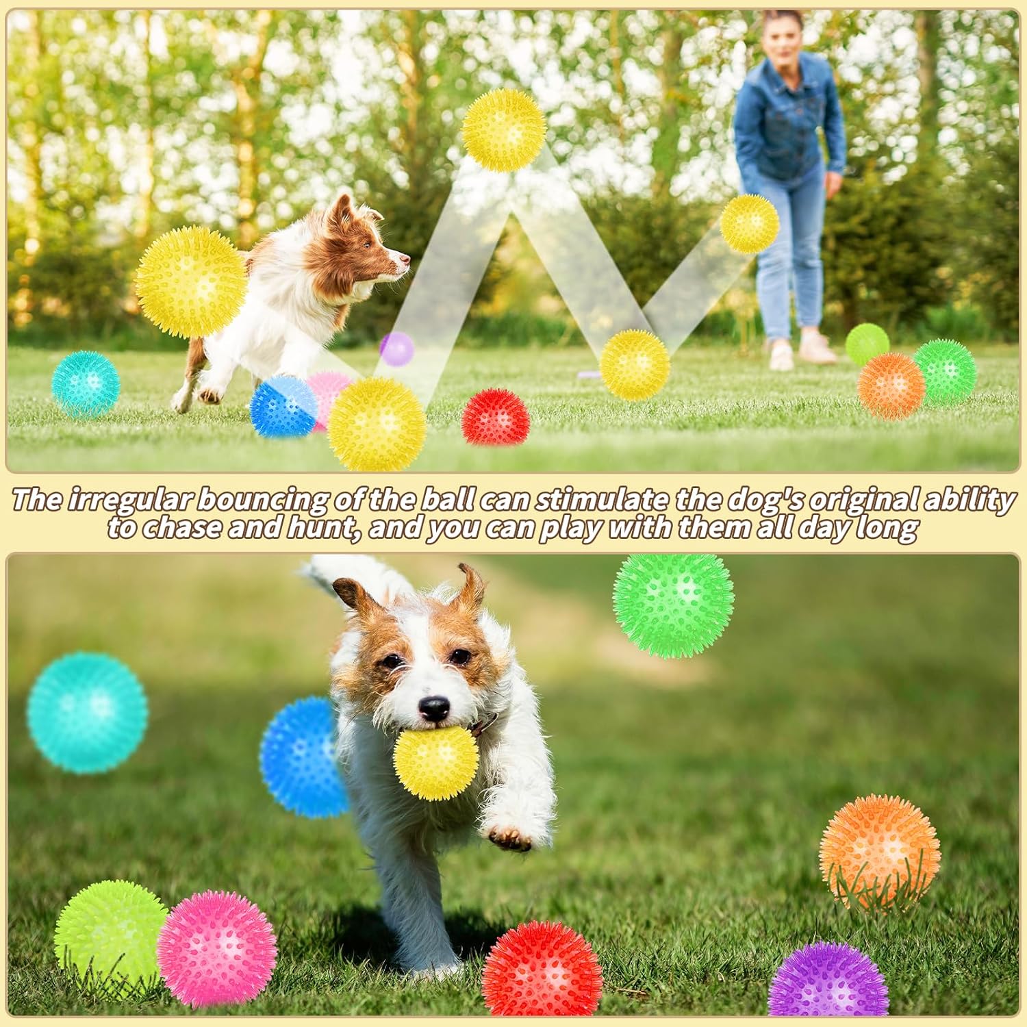 UZLU 12 Piezas Pelotas de Juguete Chirriantes para Perros de 4.5 pu...