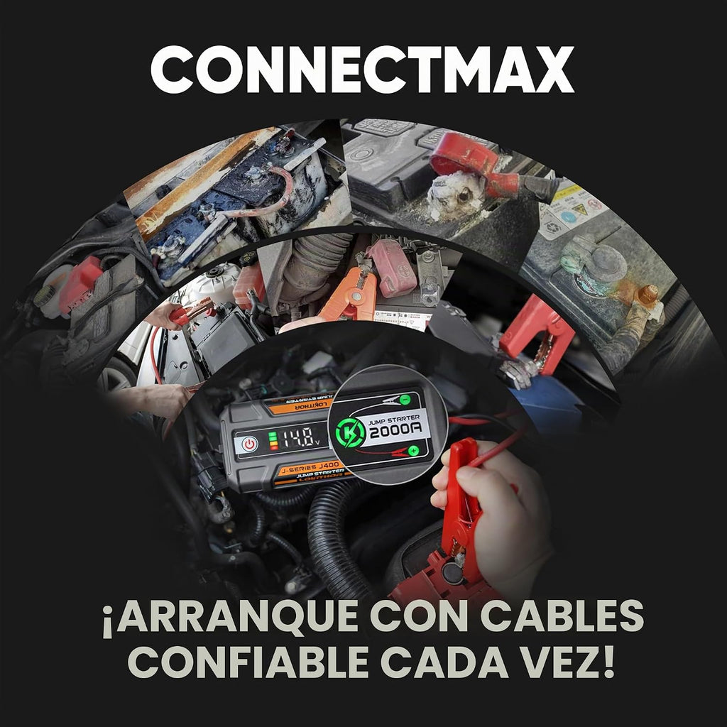 LOKITHOR J400 - Arrancador de 2000 A, 12 V, de litio, portátil, paq...