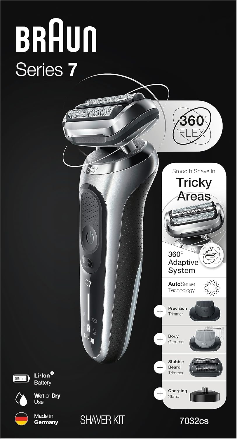 Braun Series 7 7032cs - Maquinilla de afeitar eléctrica flexible pa...