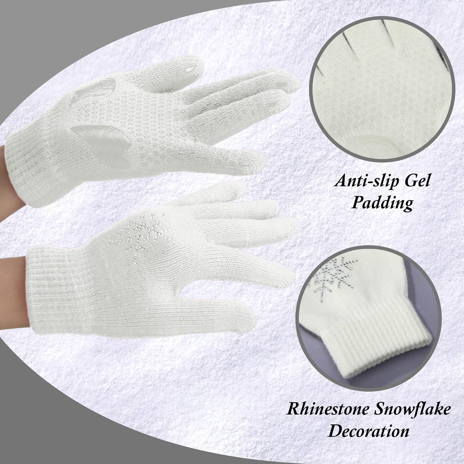 Jiuguva 3 Pares de Guantes para Patinaje sobre Hielo Accesorios de...