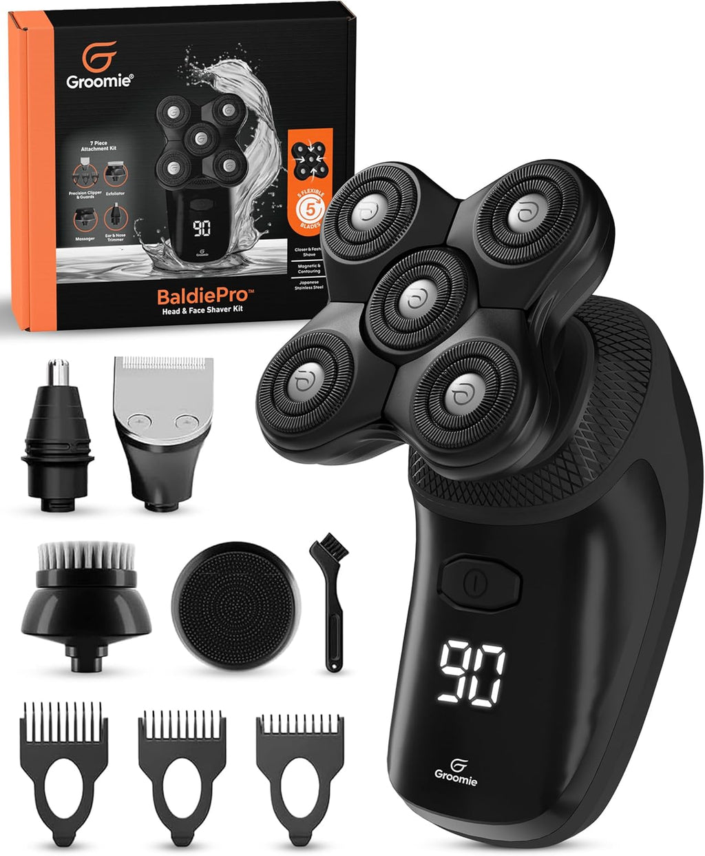 Groomie BaldiePro - Afeitadoras inalámbricas de cabeza calva para h...
