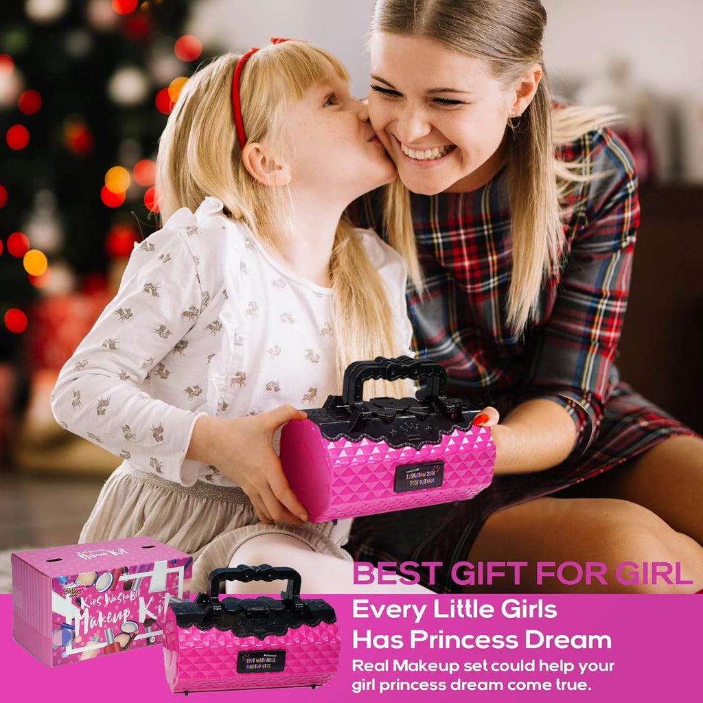 Kit de maquillaje infantil para niñas, 59 piezas de maquillaje real...