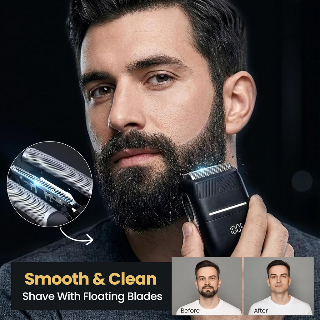 Afeitadora eléctrica 2 en 1 para hombres - Afeitadora de láminas pa...