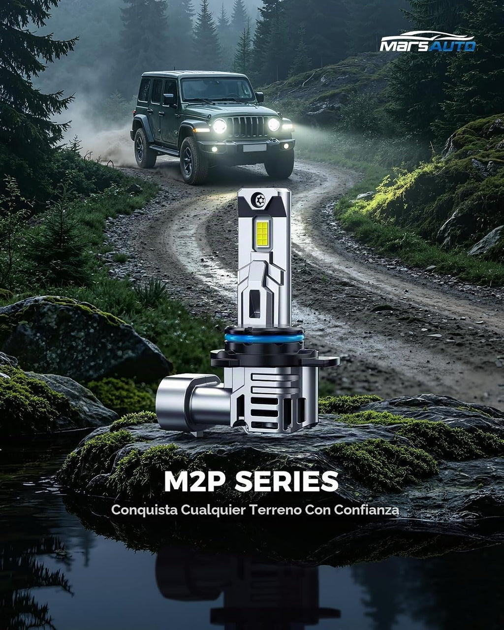 Marsauto Bombillas LED 9012, 50,000 lúmenes, extremadamente brillan...