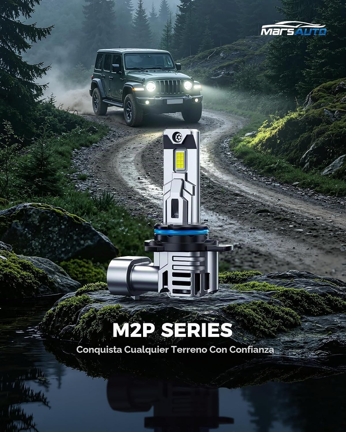 Marsauto Bombillas LED 9012, 50,000 lúmenes, extremadamente brillan...