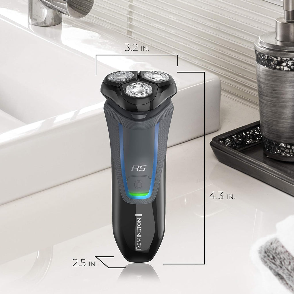 Remington® Máquina de afeitar rotativa inalámbrica, tecnología WETe...