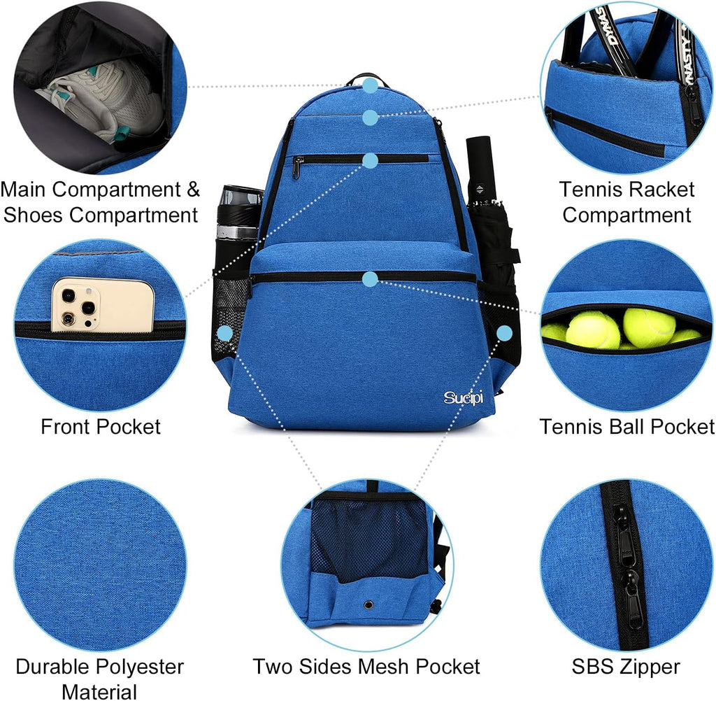 Sucipi Bolsa de Tenis Profesional Mochila de Tenis para Hombres y M...