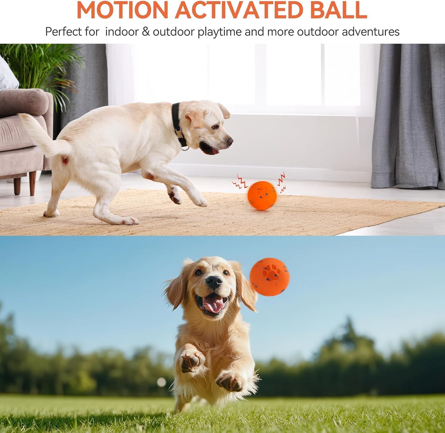 ALL FOR PAWS Juguete interactivo para perros, pelota inteligente pa...