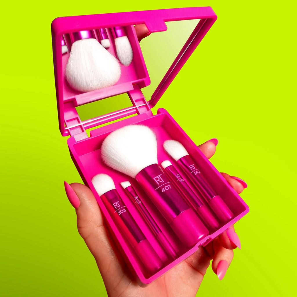 Real Techniques Vivid Escape Glow-To-Go Juego de brochas de maquill...