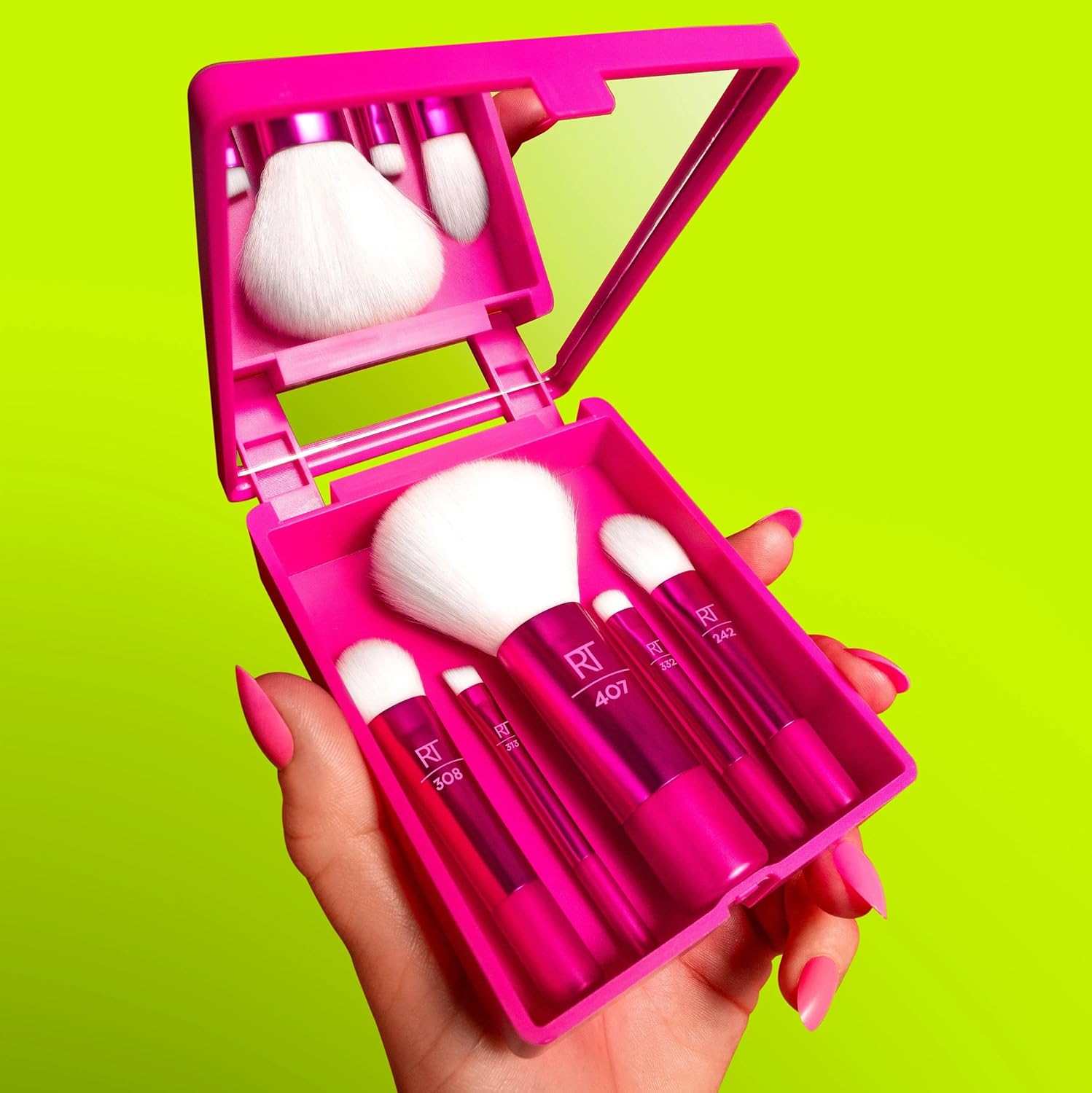Real Techniques Vivid Escape Glow-To-Go Juego de brochas de maquill...