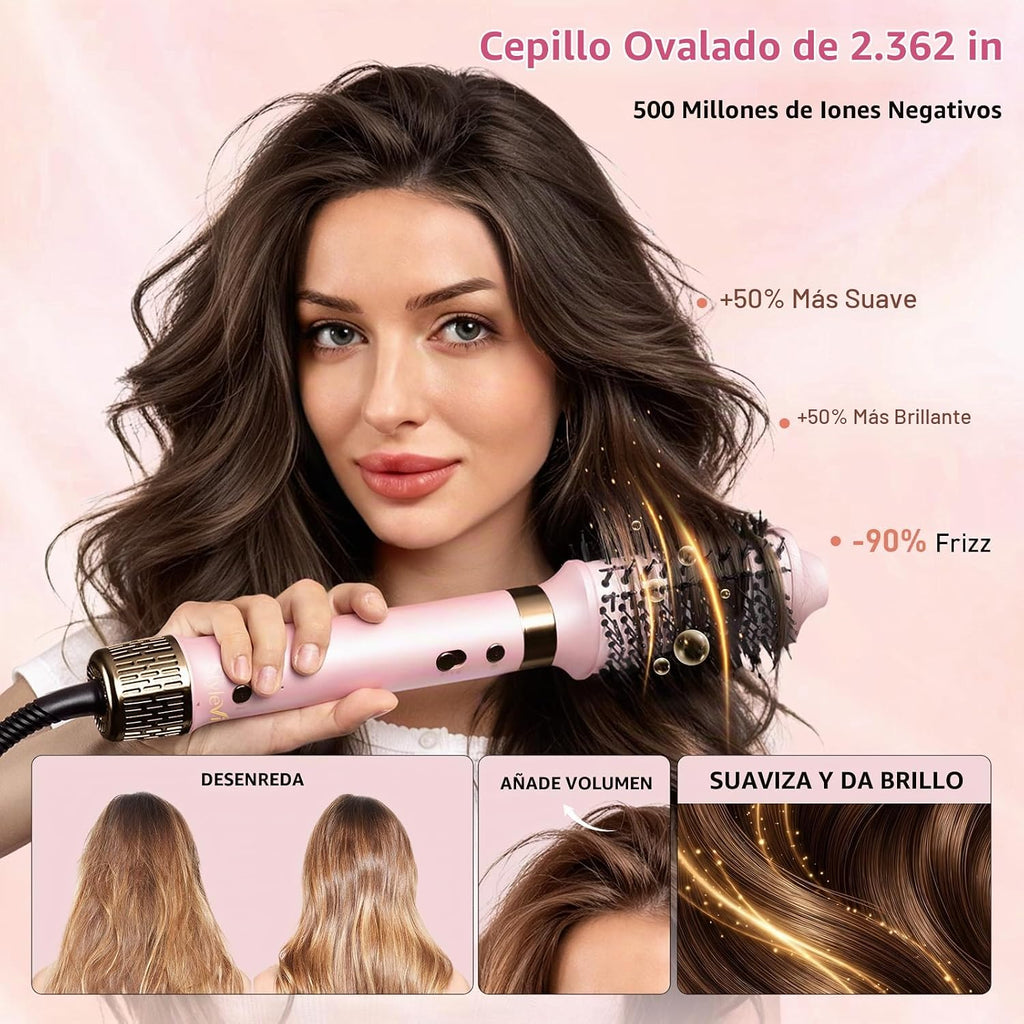 Mythsight Dual Voltage StyleVibe 8-en-1 Secadora de pelo y cepillo...