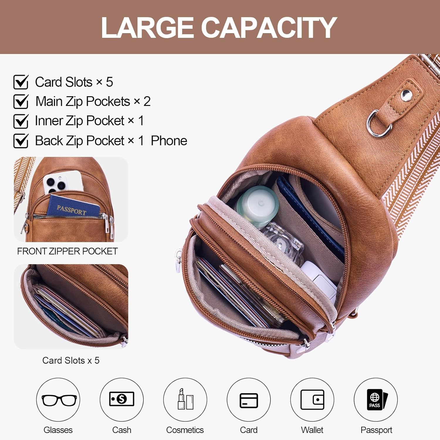 Lexiyat Bolsos Cruzados Antirrobo para Mujeres Viaje Bolsa Bandoler...