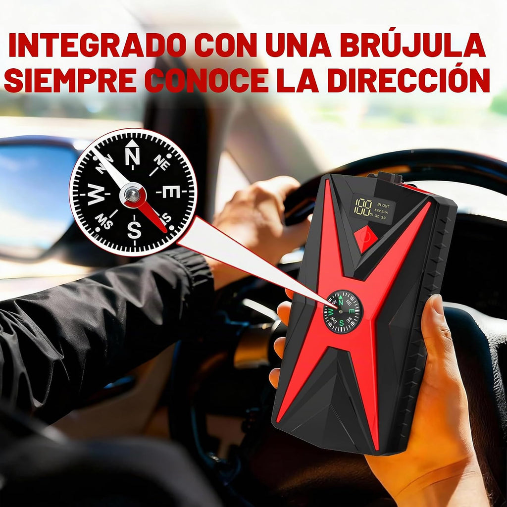 Inorising Arrancador de batería de automóvil, 2000 A pico de arranq...