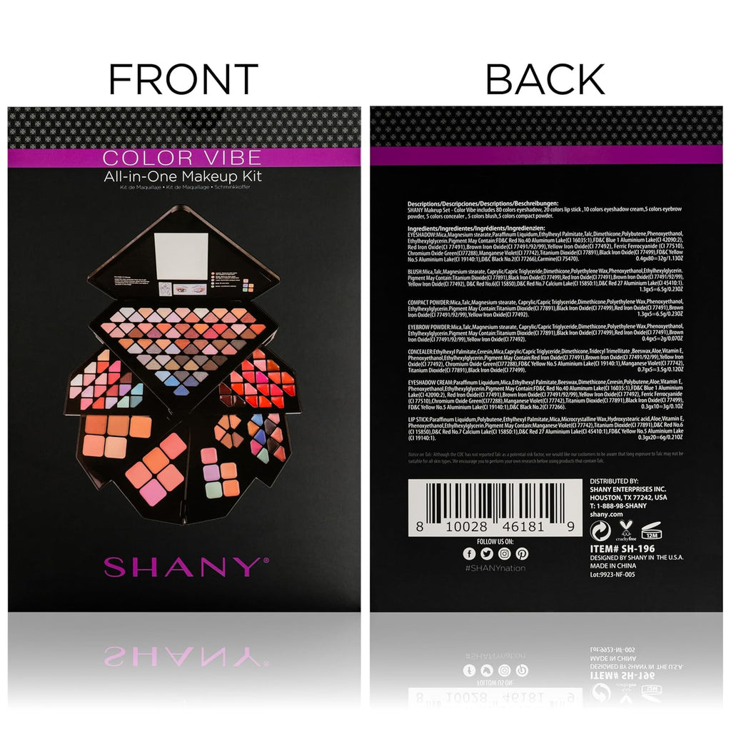 SHANY Juego de maquillaje todo en uno Color Vibe - 80 sombras de oj...